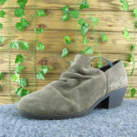 Me Too Zada Women Ankle Boots Size 8 Medium Brown‎ Leather Zip - Picture 1 of 9